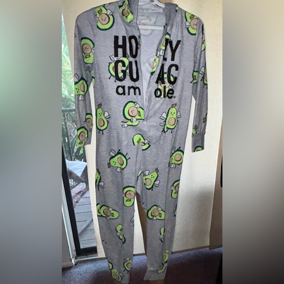Justice, one piece, hooded zip up  “Holy Guacamole” size 8 avocado - Picture 4 of 7